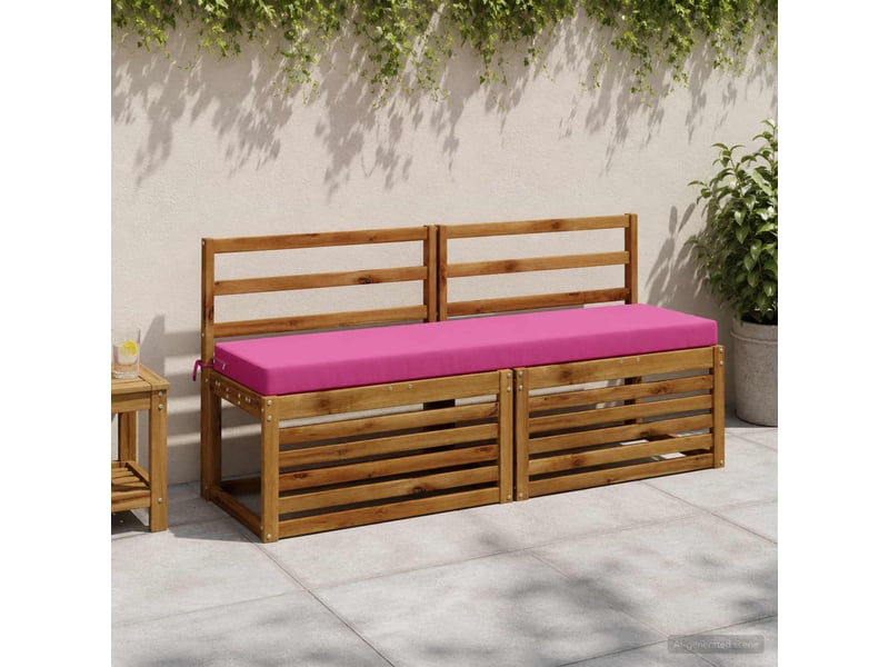  Lot de 2 coussins de banc, coussins d'assise soest 100 % polyester rose cf57351  - Conforama B
