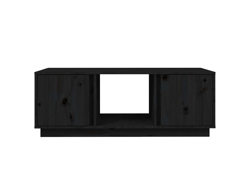  Table basse rectangulaire | table de salon noir 110x50x40 cm bois massif de pin shl7307  - Conforama E