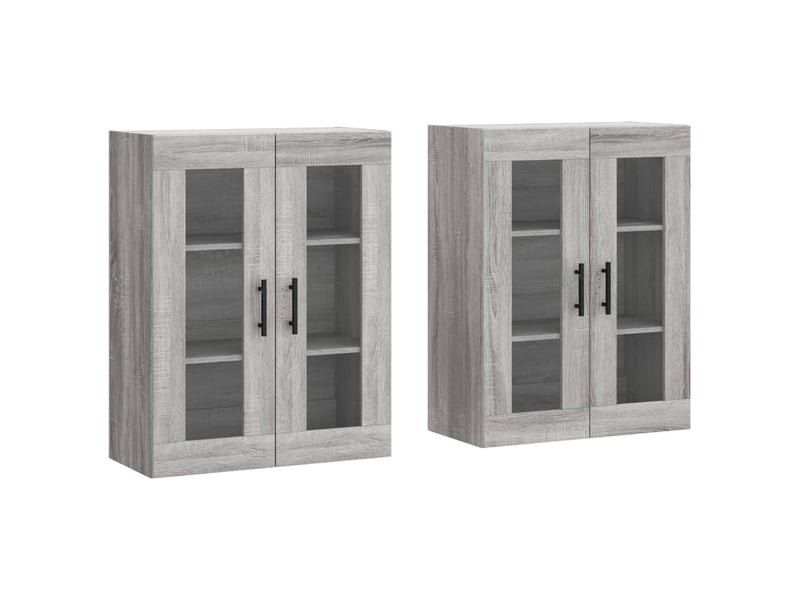  Armoires murales 2 pcs sonoma gris bois d'ingénierie shl91500  - Conforama A