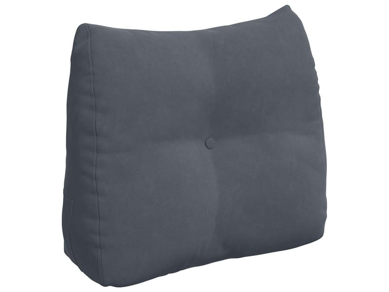  Coussin de dos, coussin de dossier gris foncé 60 x 24 x 50 cm velours cf54727  - Conforama A