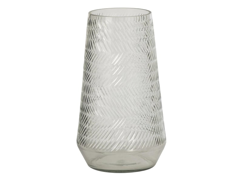  Vase relief en verre ingrid 35cm transparent  - Conforama A