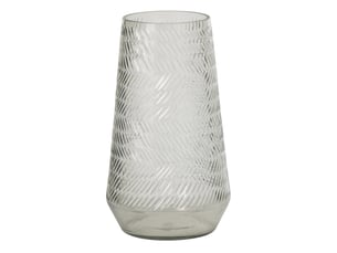 Vase relief en verre ingrid 35cm transparent