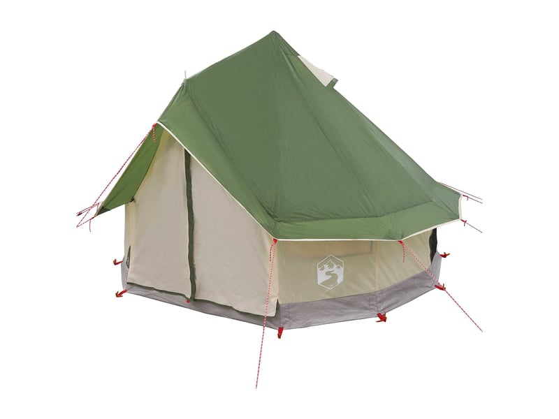 Tente tipi, tente de camping 4 personne vert polyester et acier - Conforama C