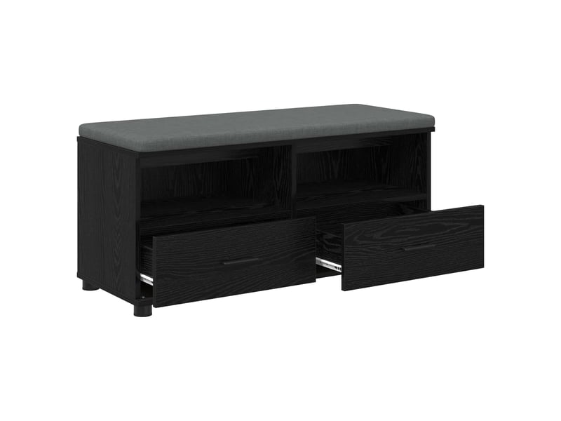  Banc d'entrée, banc interieur chêne noir 100x38x46 cm  - Conforama E