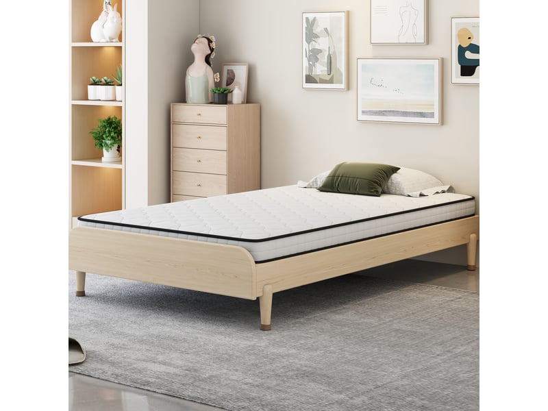  Matelas 90x190 cm - épaisseur 10 cm, soutien h3, structure à ressorts, livré roulé sous vide, revêtement textile, pour lit et canapé-lit, blanc Luxe haut de gamme - Conforama D