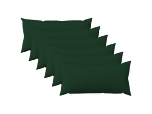 Lot de 6 coussins avec oreiller, coussins décoratifs heerlen vert foncé tissu cf50767