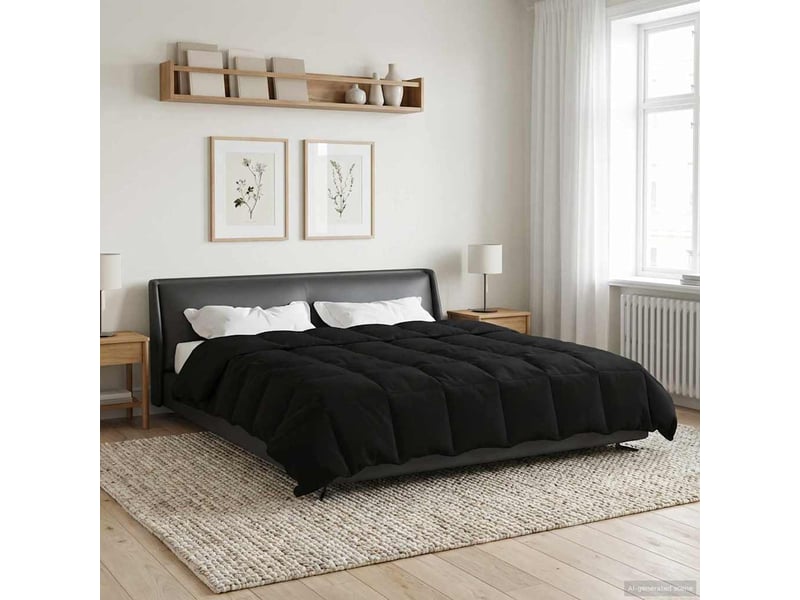  Duvet - couette complet toute l'année 200 x 200 cm 4 saisons noir  - Conforama D