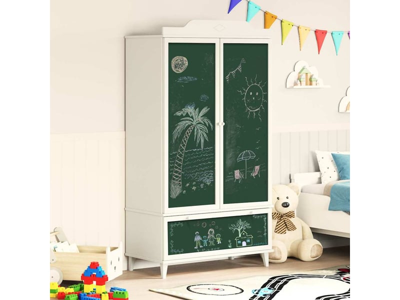  Armoire de rangement créatif pour enfants roros blanc 90x45x165 cm  - Conforama D