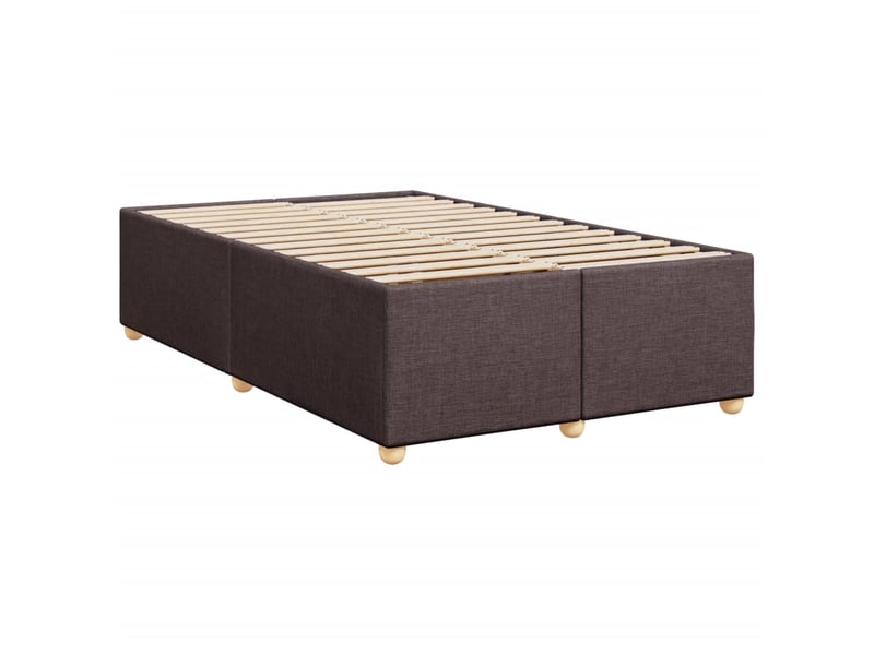  Lit double- lit adulte -  cadre de lit sans matelas marron foncé 120x190 cm tissu  - Conforama B