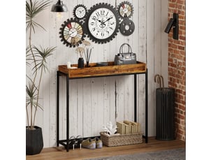 Console 0 tiroir(s)  coloris marron WISHDOR 