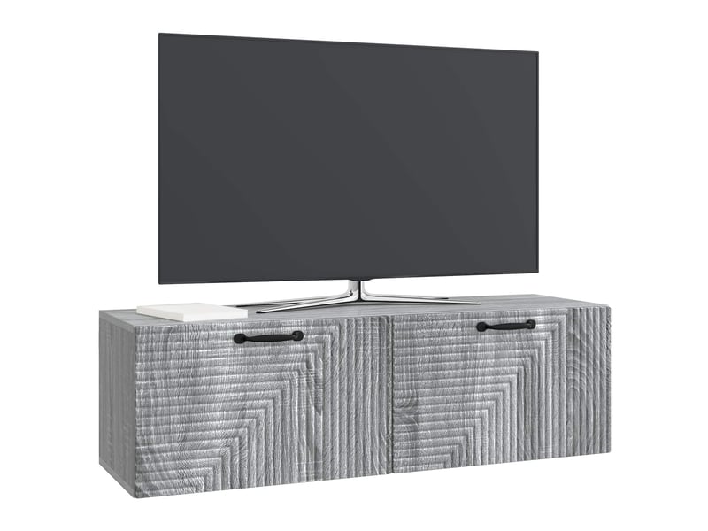  Meuble tv - banc tv - meuble de rangement mural sonoma gris 98 x 31 x 30 cm bois d'ingénierie  - Conforama C