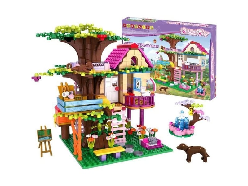  Jeu de construction cabane dans les arbres 613 pieces stem avec led  - Conforama A