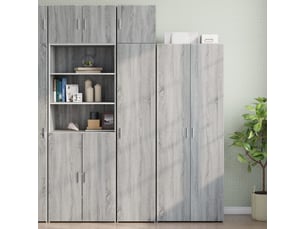 Buffet - armoire de rangement mince sonoma gris 40x42,5x225 cm