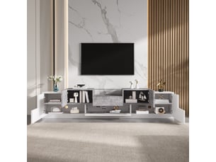 Meuble tv coloris blanc 200 cm   