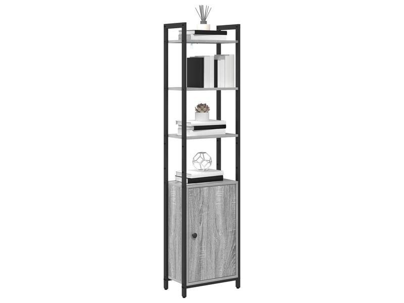 Bibliothèque 6 niveaux, armoire à livres 40 x 24 x 161 cm bois d'ingénierie shl4786 - Conforama C