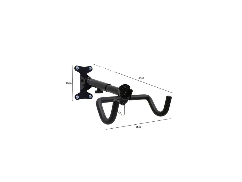  Support vélo mural velock en métal noir 46 x 26 x 15 cm  - Conforama D