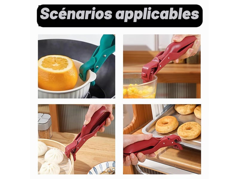  2 pcs pince de cuisine en silicone multi-usages,clip anti-brûlure pince à viande pince à pâtes clip anti brûlure en silicone antidérapant lsolation th ERFDS-GXD00904-GXD - Conforama C