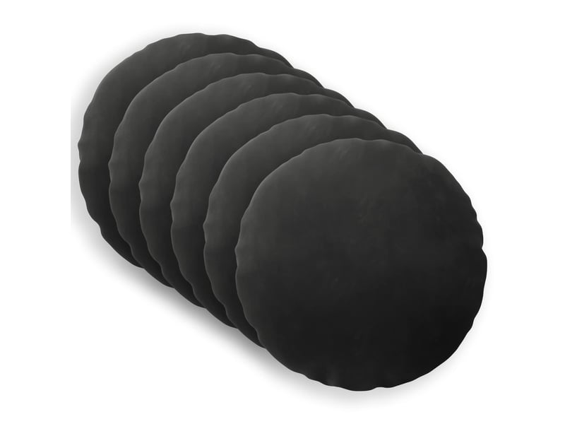  Lot de 6 coussins avec oreiller, coussins décoratifs heerlen noir velours cf50880  - Conforama A