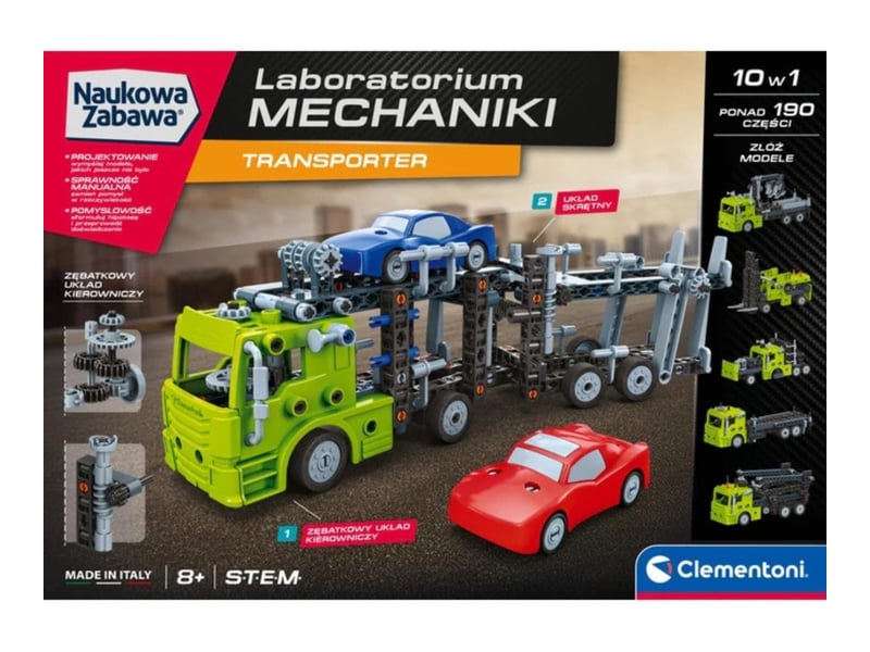  Coffret scientifique clementoni 50249 science  and  jeu - labo mécanique camion porte-engins 8005125502493 - Conforama C