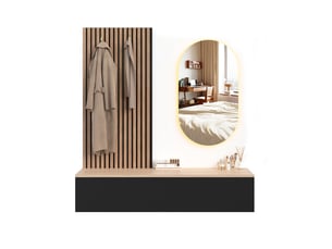 Armoire 0 porte(s)   2 tiroir(s) <strong></strong> <strong></strong> coloris naturel largeur 38 cm