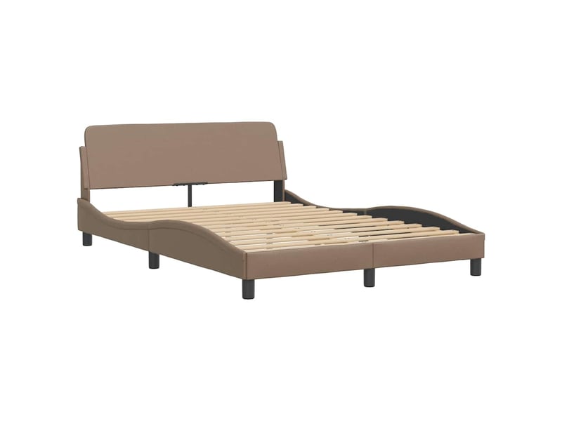  Lit double- lit adulte -  cadre de lit viana sans matelas cappuccino 120x200 cm similicuir  - Conforama D