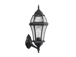 Applique extérieure classique fabrilamp becrux noir, 1 x e27, ip44, 59,5 x 25 x 26 cm