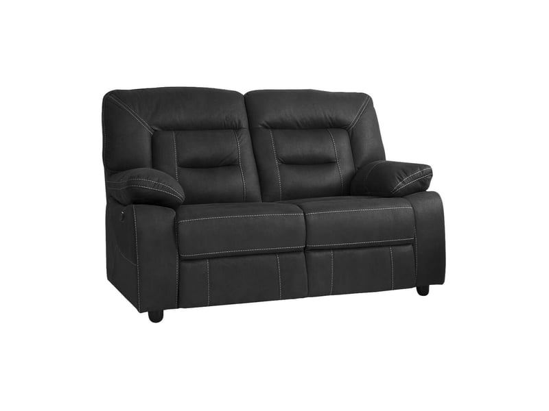  Canapé 2 places relax électrique tissu aspect peau anthracite  - ortolis ORTOLIS - Conforama A