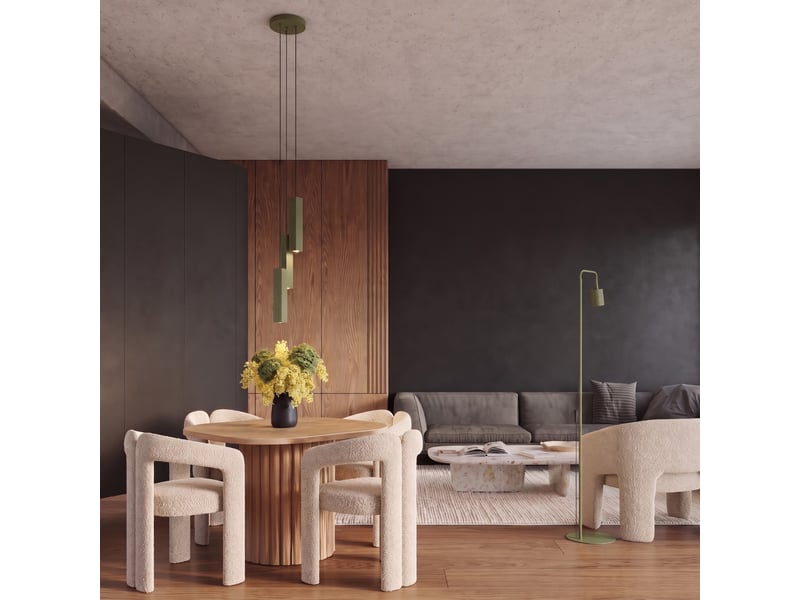  Suspension rayo 3l vert olive aluminium moderne 98x45x6cm SL.3184 - Conforama B