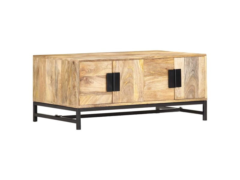  Vidaxl table basse 90x55x40 cm bois de manguier massif  - Conforama B