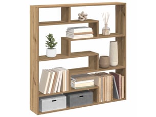 Étagère cube murale 7 compartiments chêne artisanal cf41352