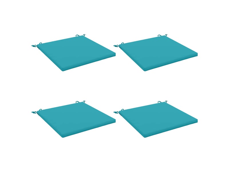  Lot de 4 coussins de siège, coussins d'assise soest 100 % polyester turquoise cf60597  - Conforama A