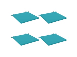 Lot de 4 coussins de siège, coussins d'assise soest 100 % polyester turquoise cf60597