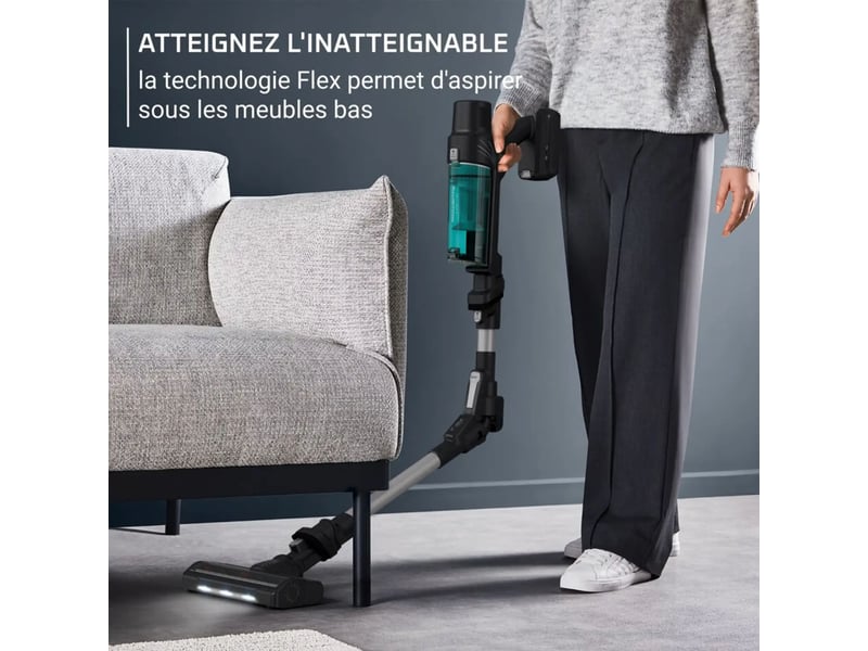  Rowenta - aspirateur balai 2 en 1 rechargeable 18v noirvert  rh6a82wo - x-pert flex 7.60 RH6A82WO - Conforama D