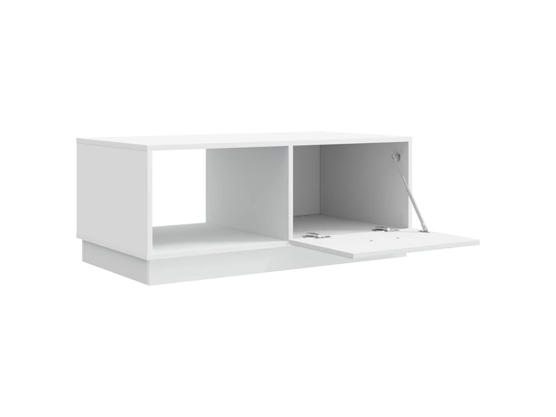  Table basse - table de salon - table à thé blanc 90 x 50 x 37 cm bois d'ingénierie  - Conforama D