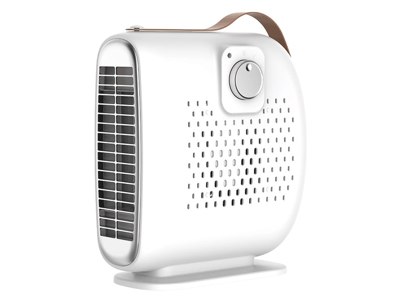  Chauffage soufflant portable. 500 w, fil chauffant ondulé, deux vitesses de ventilation, convient à une utilisation debout ou allongée, blanc YSK0005304LY - Conforama A