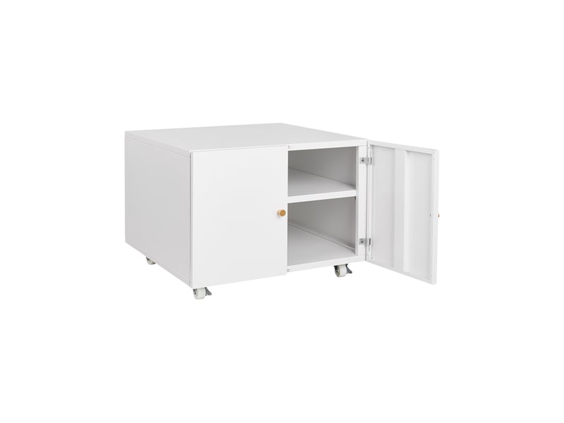 Meuble Imprimante Mobile Avec Roulettes Et étagère Réglable - Noir, 60x60x60 Cm - Bureau, Salon, Rangement Pratique - 10