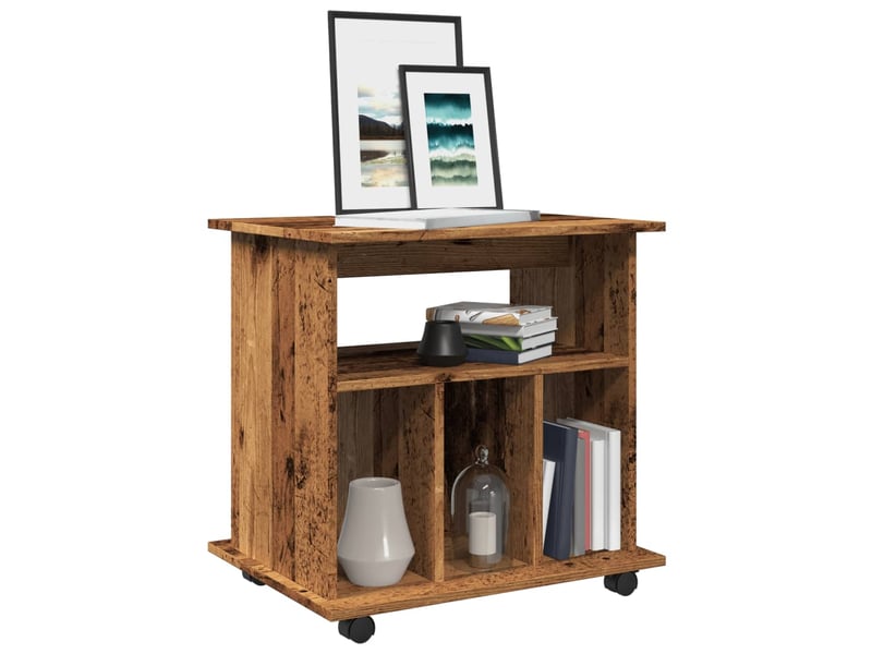  Armoire de rangement, armoire à roulettes vieux bois 60x45x60 cm bois d'ingénierie  - Conforama B