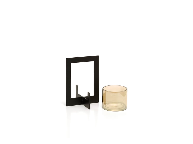  Le photophore hurricane framed - noir - m  - Conforama D