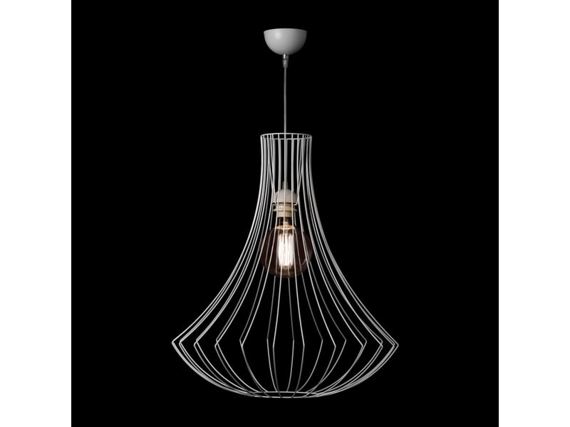  Lampe suspension en métal chiara 60cm blanc  - Conforama B