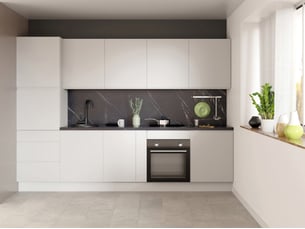 Cuisine sur mesure en kit <strong>Moka</strong> Blanc mat fabriquée en France