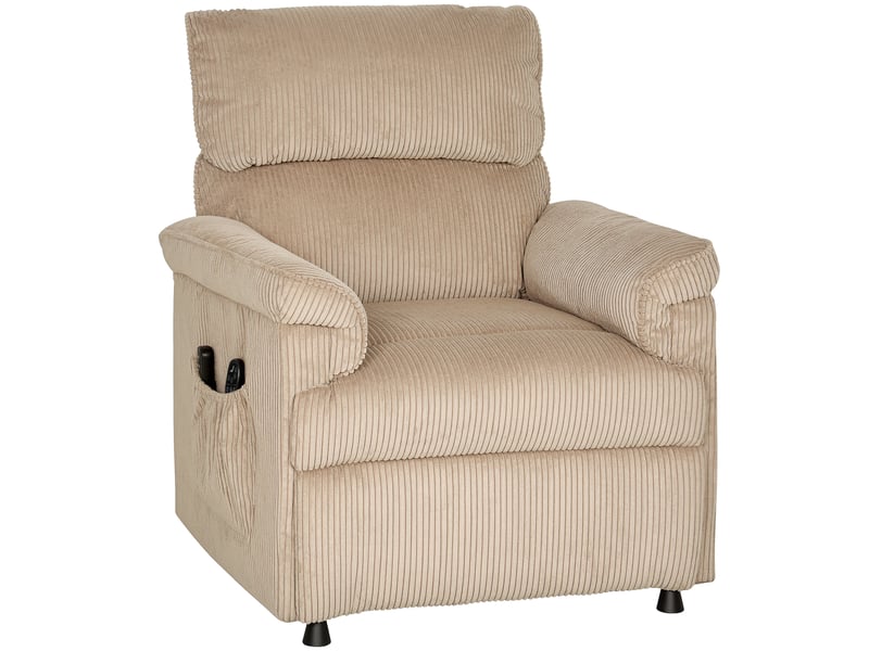  Fauteuil relax électrique massant et chauffant, fauteuil inclinable en velours côtelé, moteur ultra-silencieux, marron  - Conforama B