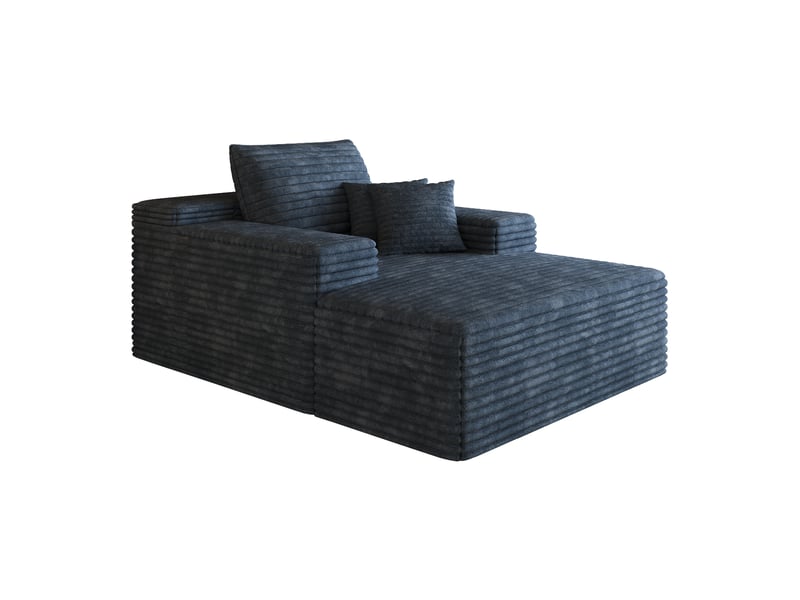  Canapé modulable velours côtelé 115 x 159 cm, avec chaiselongue, assise profonde, sans montage, canapé compressé confortable Fay Lum - Conforama R