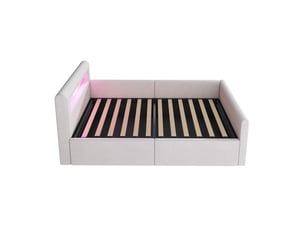 Lit coffre 90x200 cm MAISONORA coloris beige