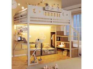 Lit mezzanine 140x200 cm <strong></strong> <strong>OMNIGLINT TRADING LTD</strong> coloris gris