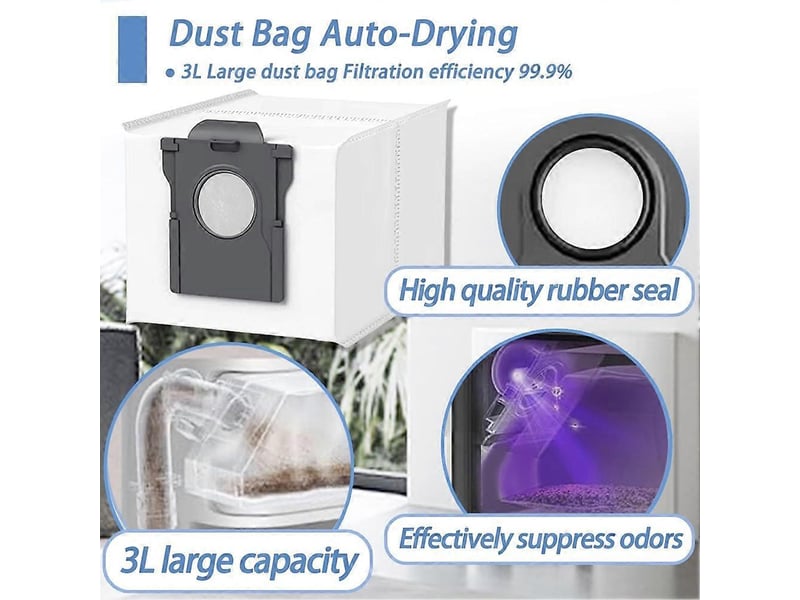 Dust bag for dreame aqua 10 ultra roller vacuum cleaner replacement parts vacuum dust bag a - Conforama E