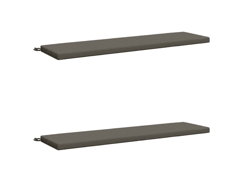 Lot de 2 coussins de banc, coussins d'assise soest 100 % polyester gris cf56807 - Conforama A