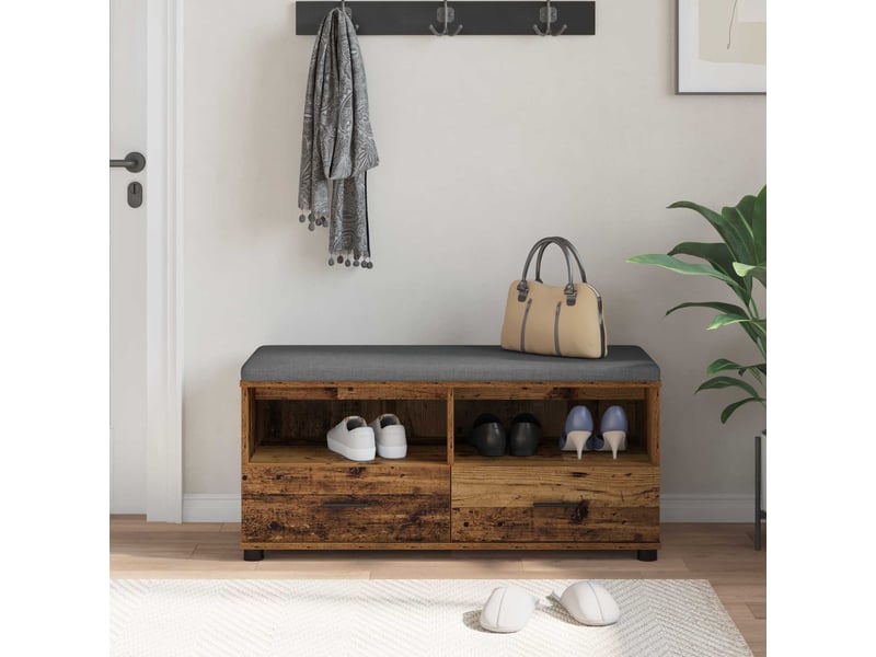  Banc d'entrée, banc interieur bois ancien 100x38x46 cm  - Conforama D