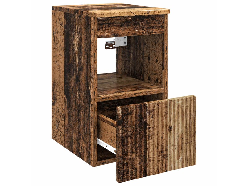  Armoire de salle de bain, meuble de rangement bois ancien 30x41x50 cm  - Conforama E