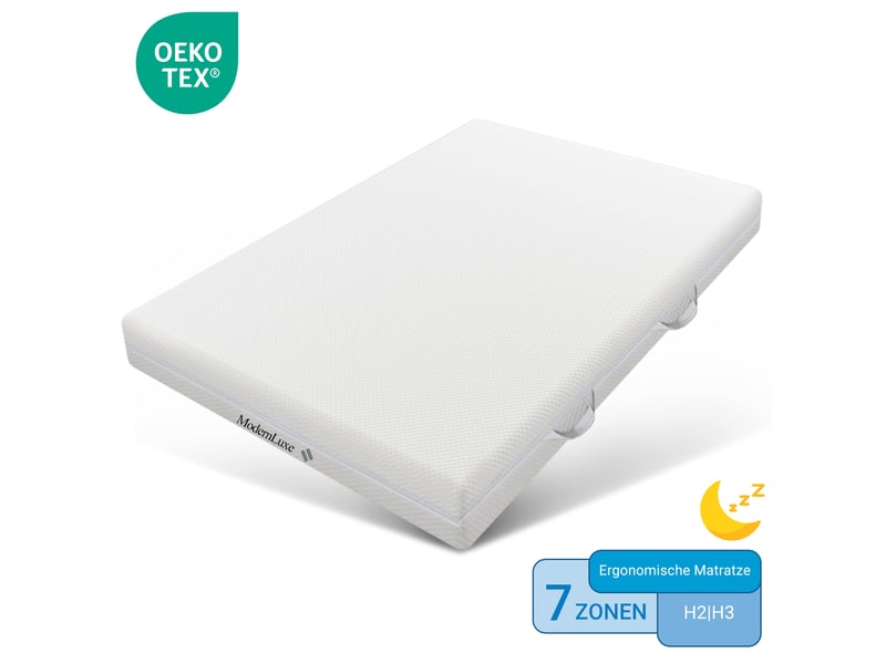 Matelas en mousse froide 180x200 cm – blanc – 7 zones, réversible h2h3, housse amovible lavable à 60 °c  - Conforama E