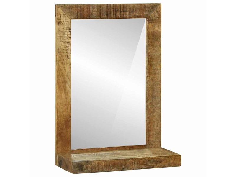  Miroir de salle de bain, miroir de toilette marron bois de mangue massif cf62640  - Conforama A